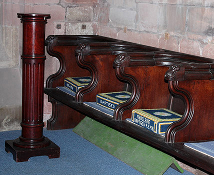 bench in south aisle