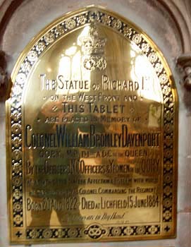 Lichfield plaque